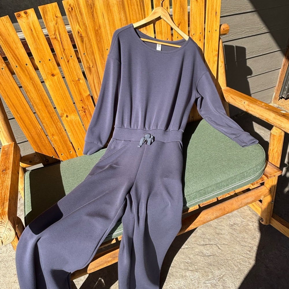 SPANX Navy Jumpsuit, M, Lightly Used, Blue